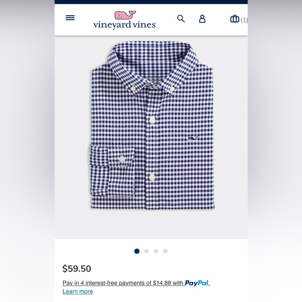 Navy Blue Performance Vineyard Vines button down.